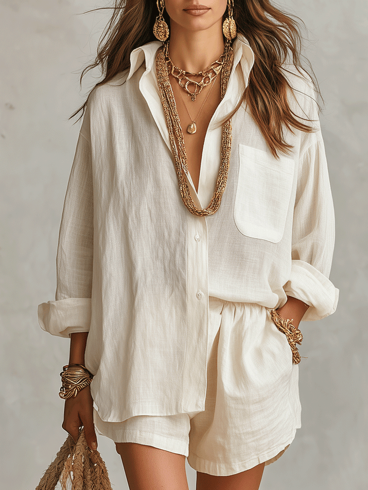 Maddison | Linen Boho Corto Completo