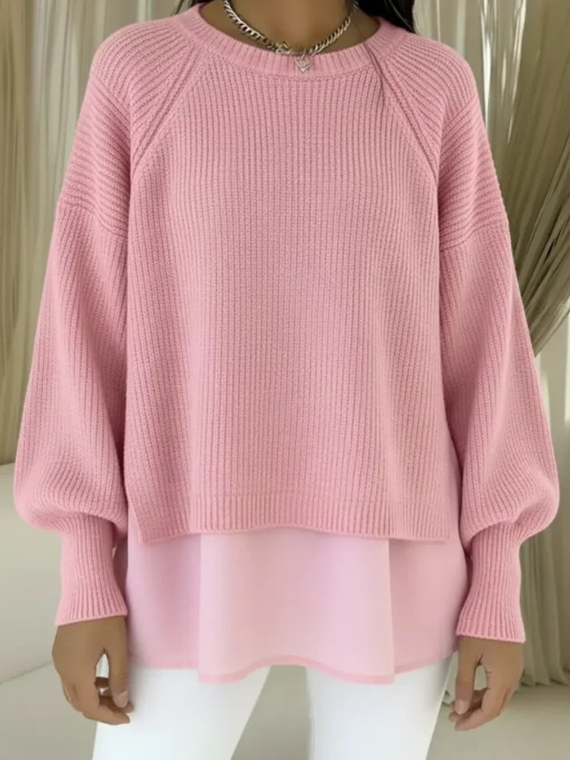 Kestlyn | Layered Look Sweater - Black
