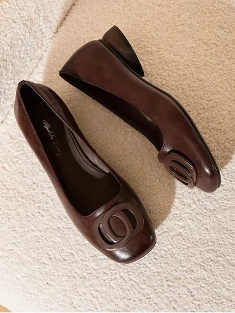 Chiara | Ballerine in Pelle Vegana con Puntera Quadrata