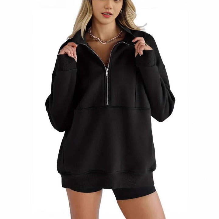 PSALM | Comfy Collar Sweatshirt - Dark Blue
