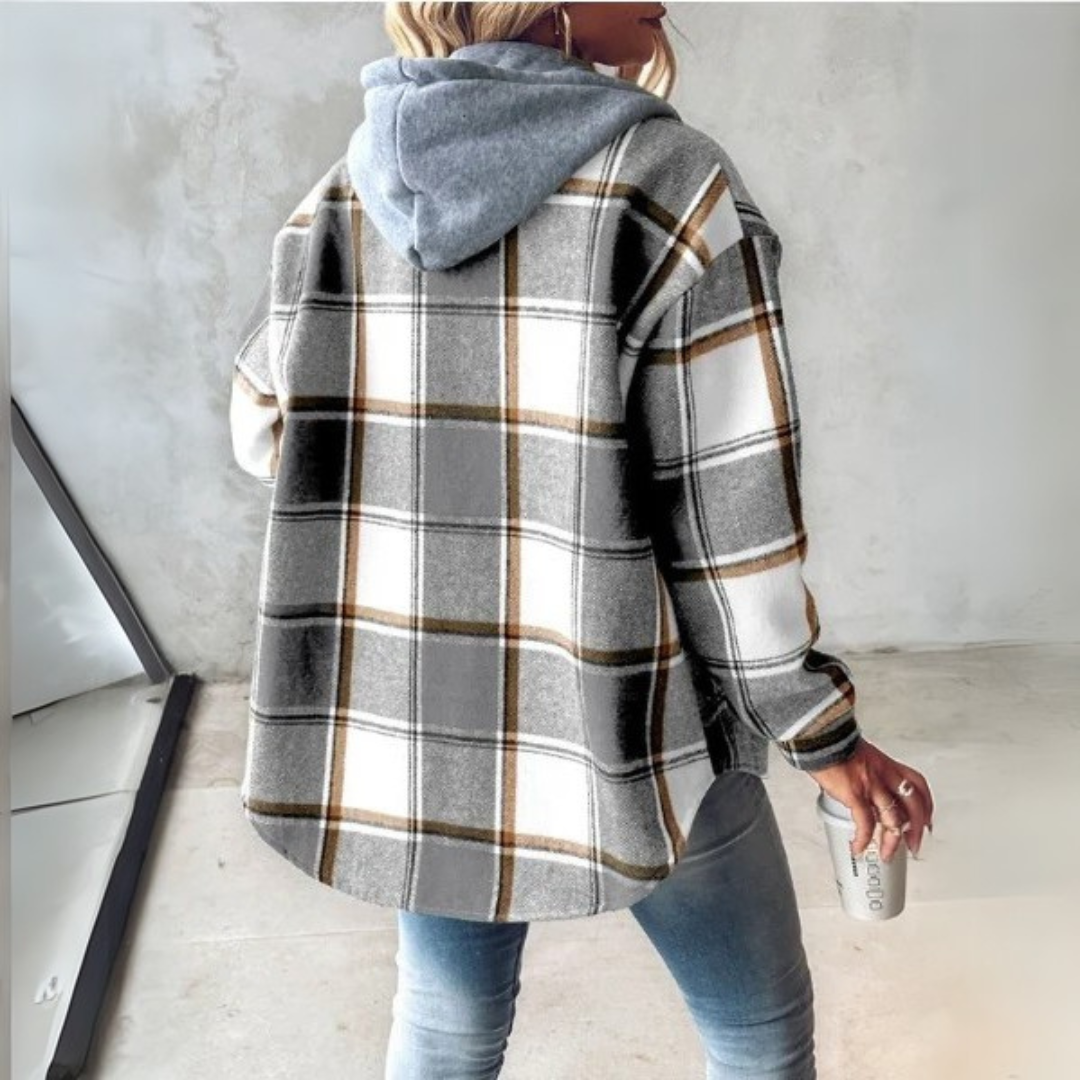Carys | Caldo Cosy Hooded Check Jacket