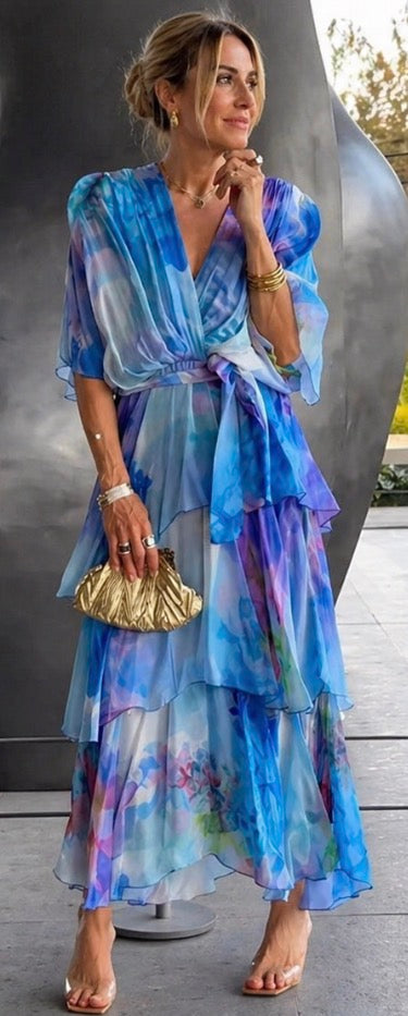 Layered Floral Sun Dress