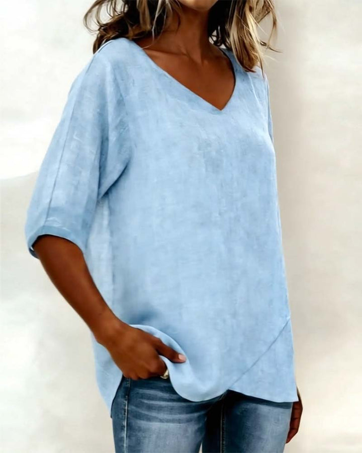Women | Irregular V-Neck Top