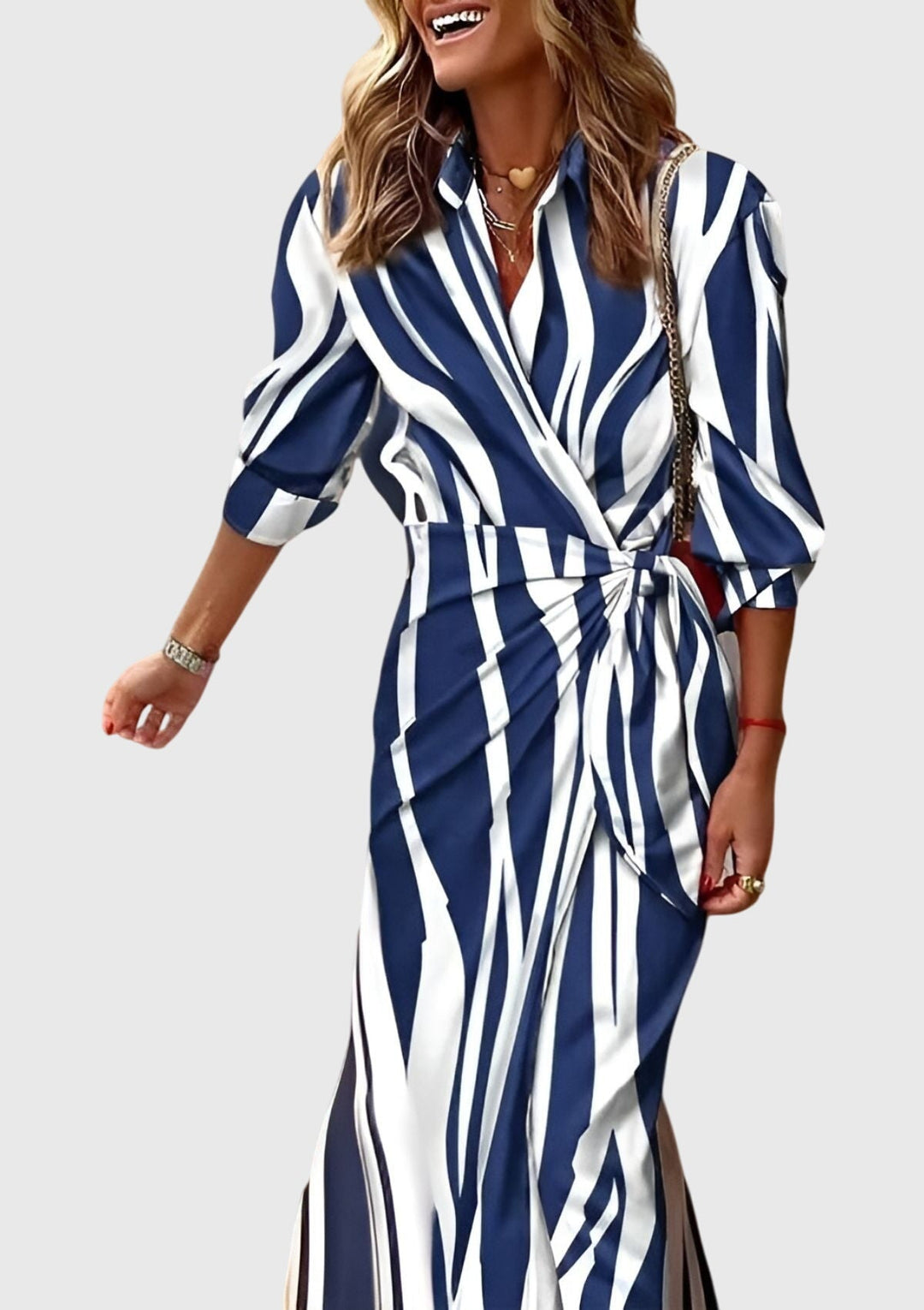Everly | Elegant Wrap Dress with Stampa