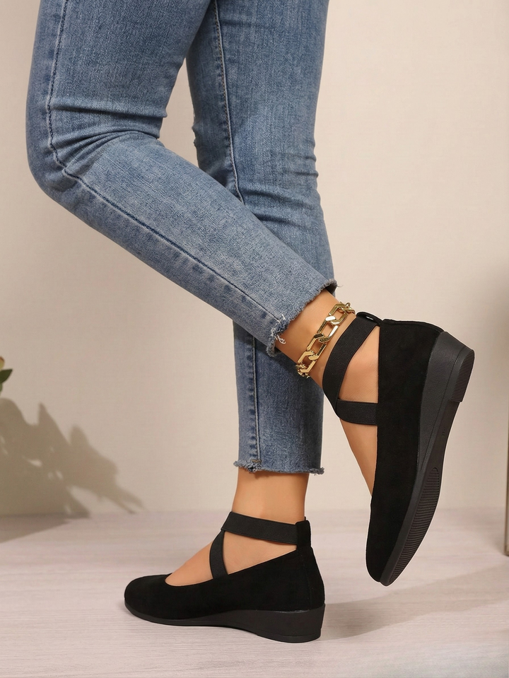 Madeleine | Shoes Wedge Closed Confortables - Blue