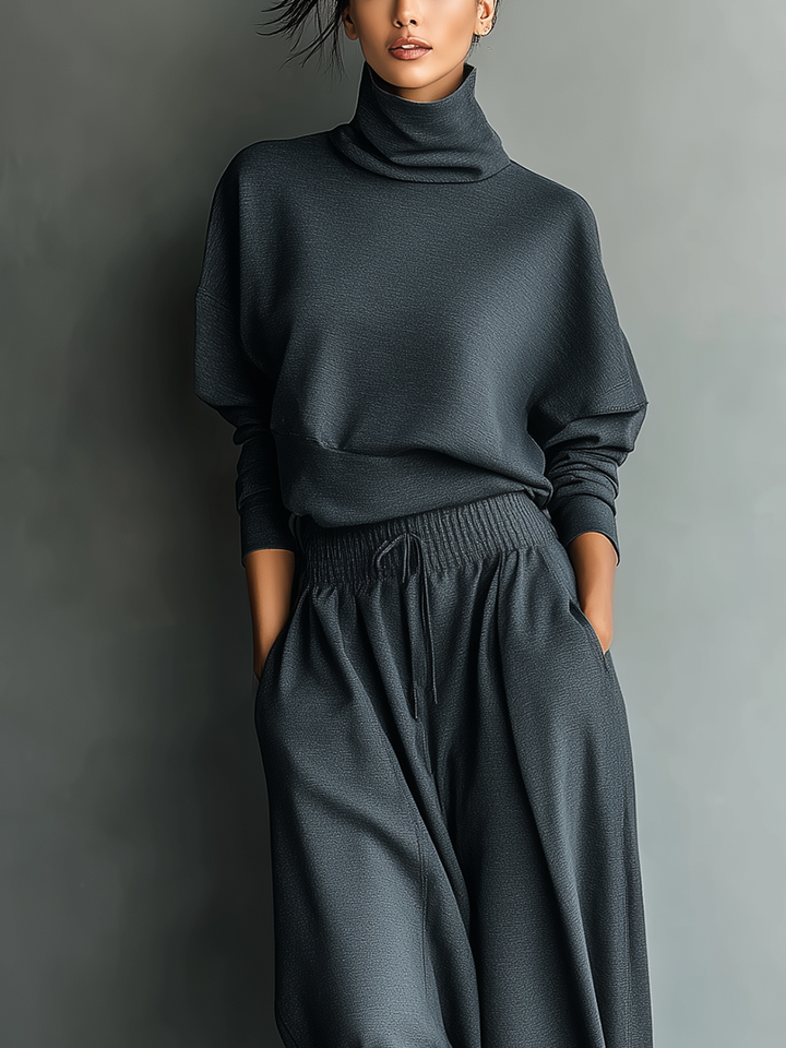 Tara | Completo in Knit Antracite
