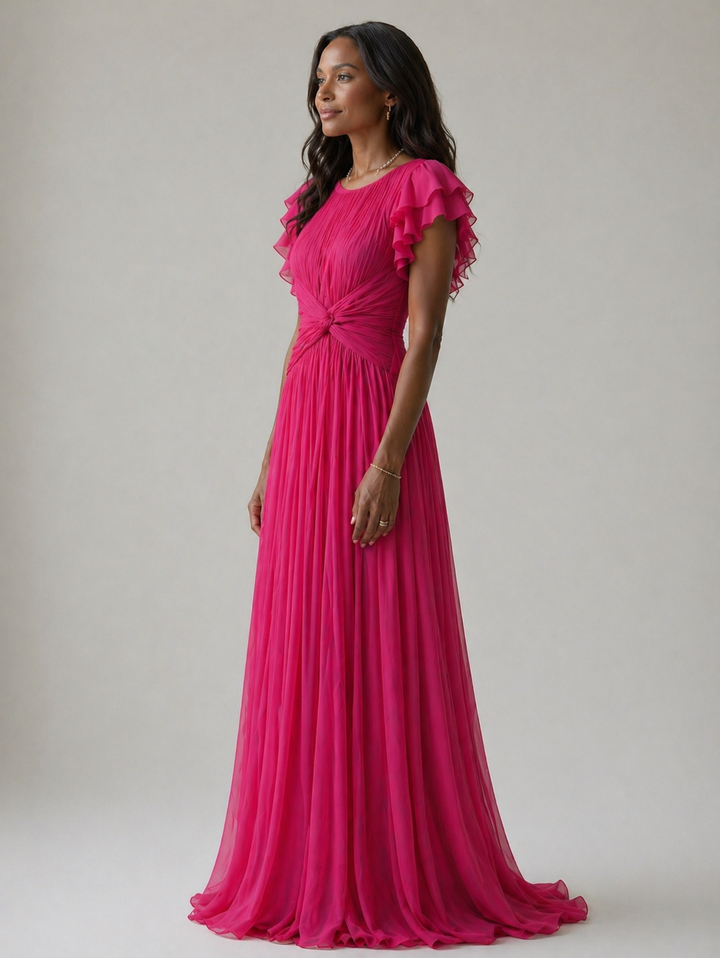 Pleated Evening Dress