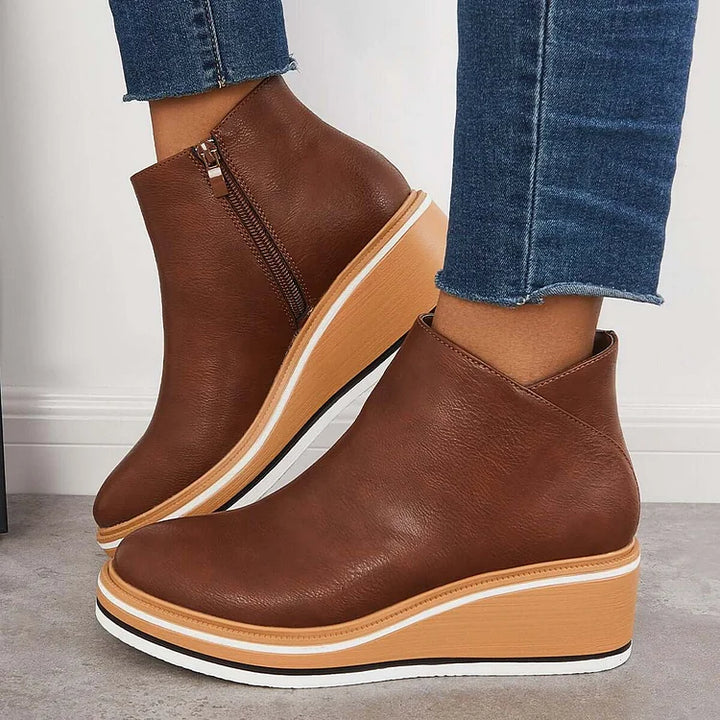 Marilena | Vegan Leather Ankle Boots - Helen & Olivia Manhattan