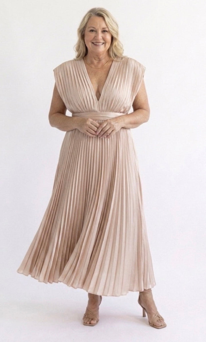 Timeless Pleated Midi Dress