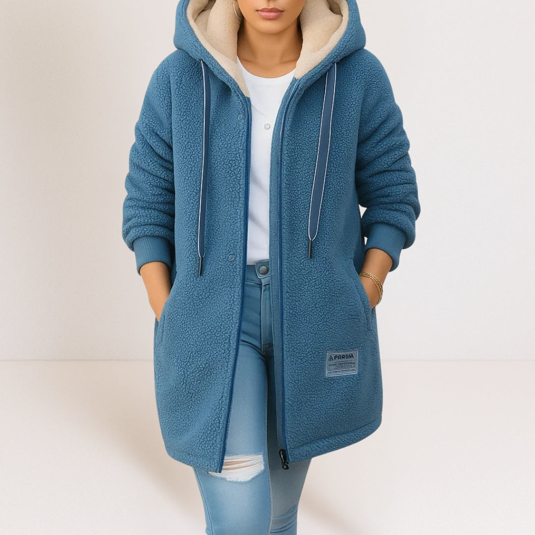 Phoebe | Cozy Fleece Jacket - Blue