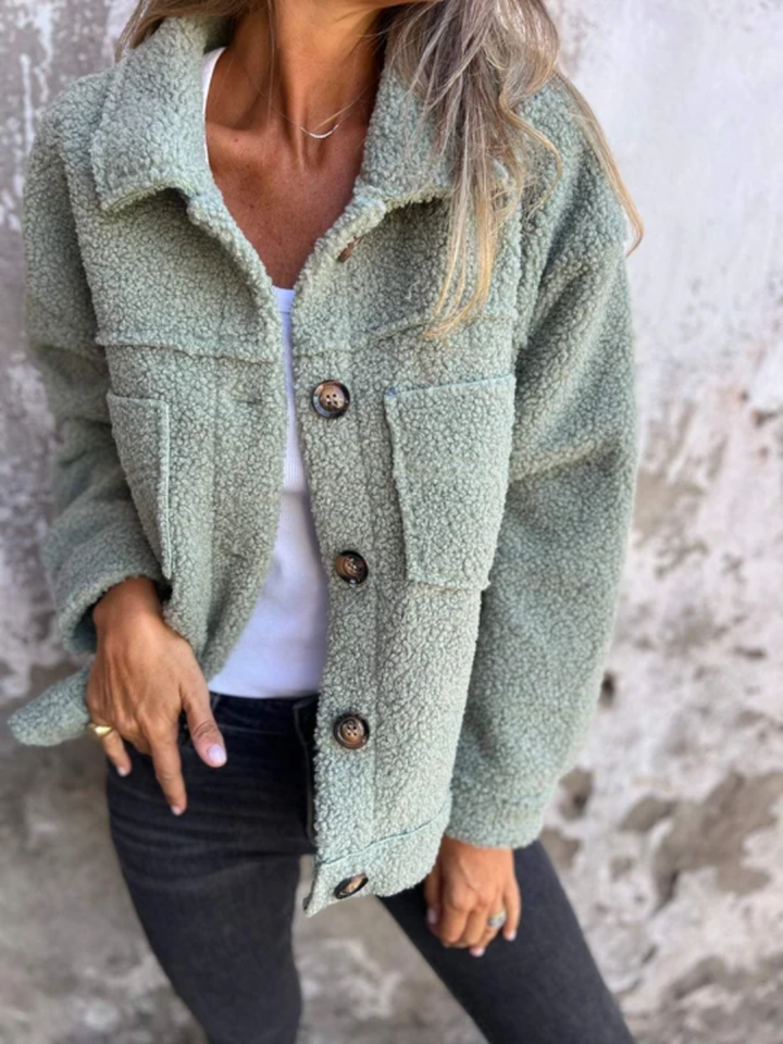 Ines | Coat À Boutons Texturé - 
