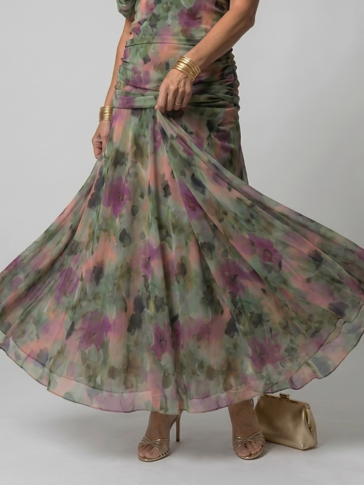 Zenaide | Off Shoulder Midi Dress