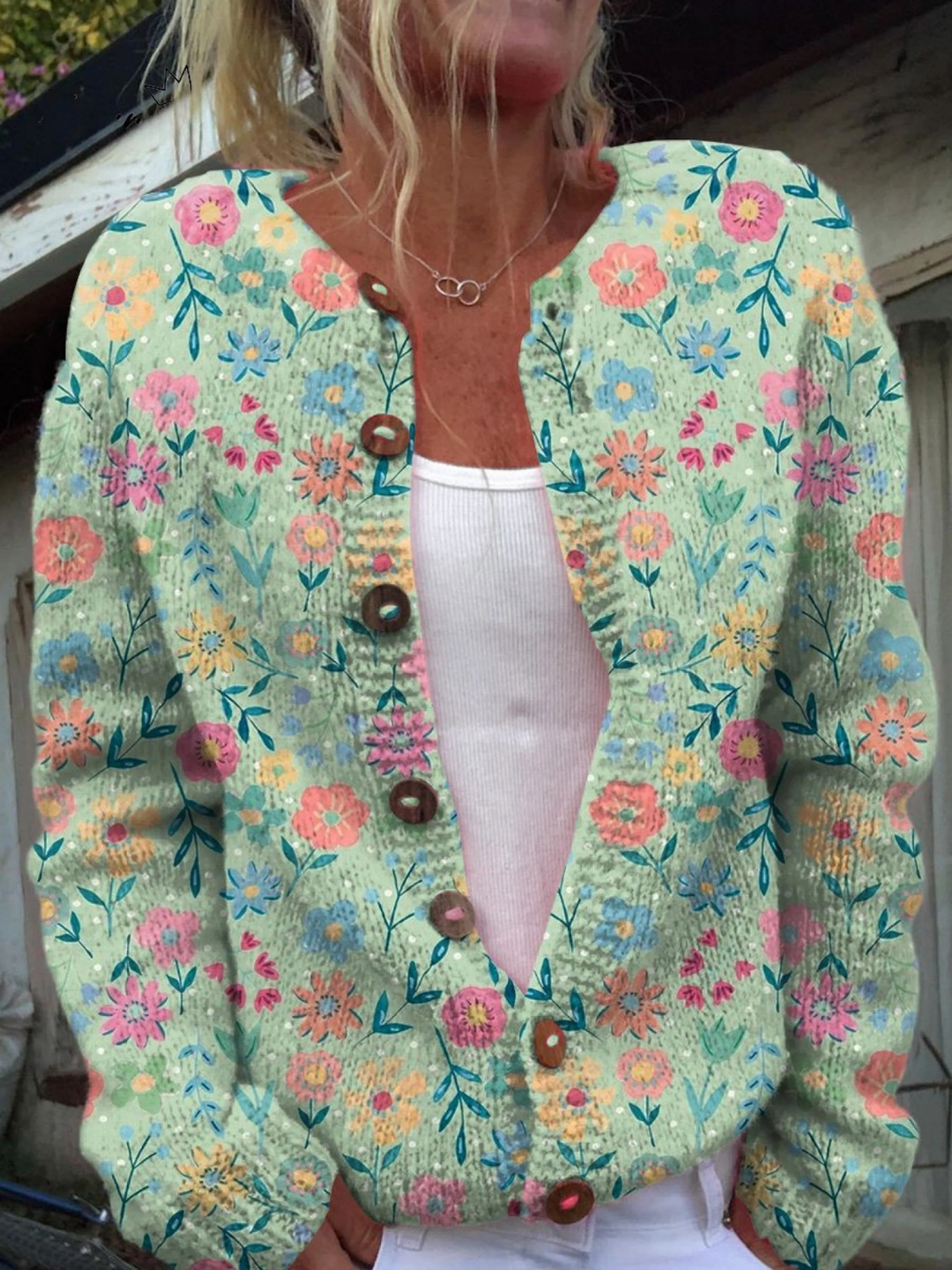 Foxfield | Women's Vintage Floral Cardigan - 