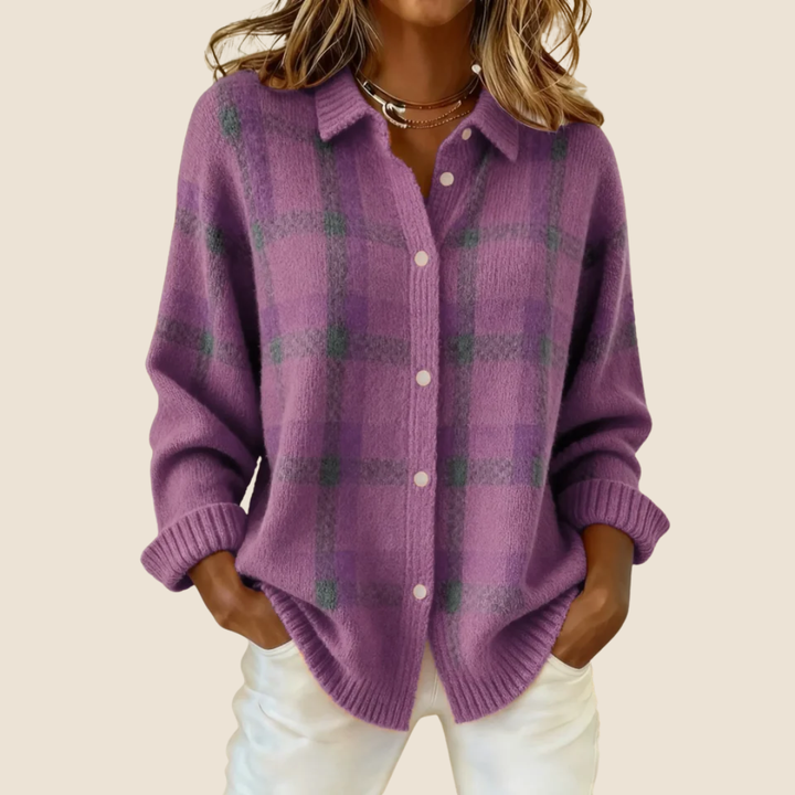 Autunna | Plaid Flannel Overshirt - Khaki