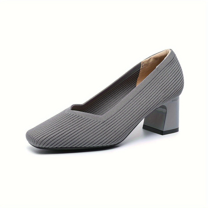 Marie | Comfortable Platform Heels with Classic Elegance - Grey
