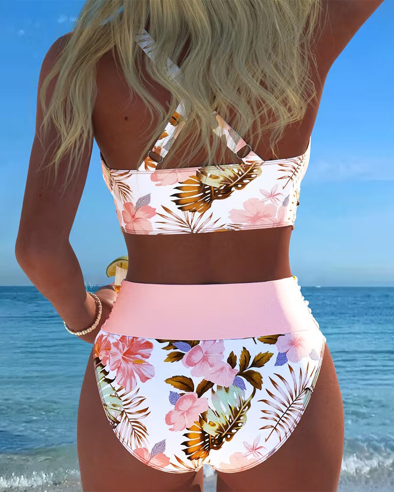 Jolina | Bikini Floral a Contrasto