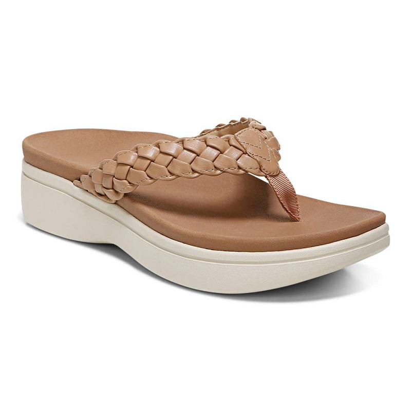 Odalys | Women's Braided Platform Flip-Flops Sandals