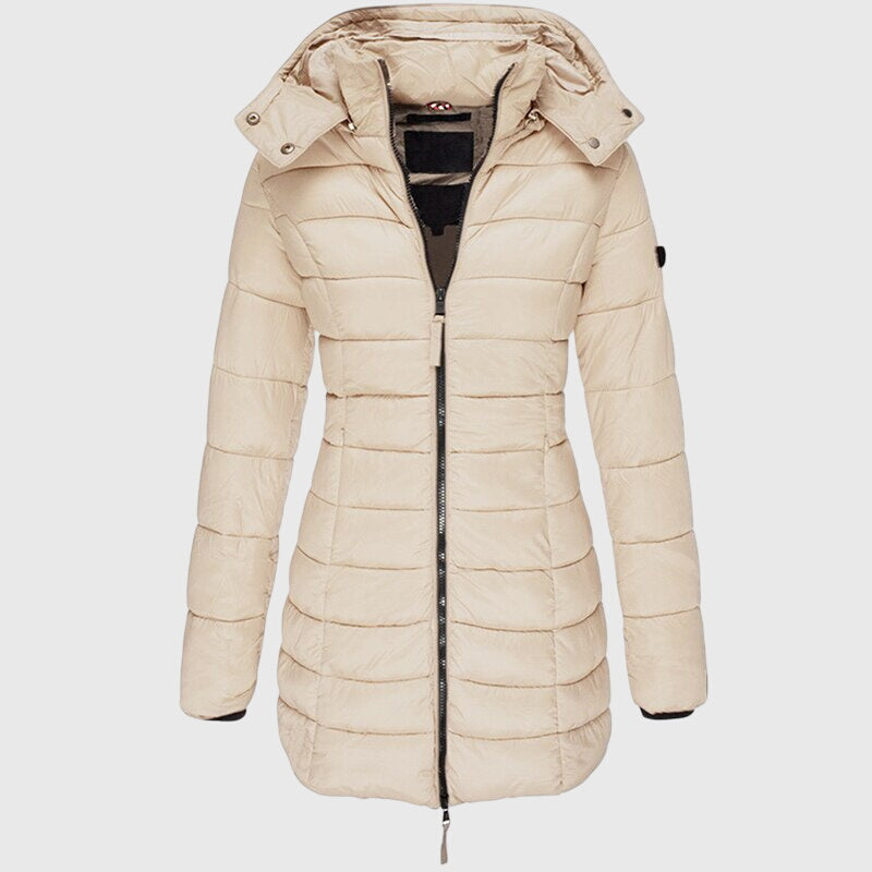 Elise | Long down jacket - Ivory