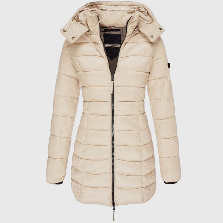 Elise | Long down jacket - Ivory