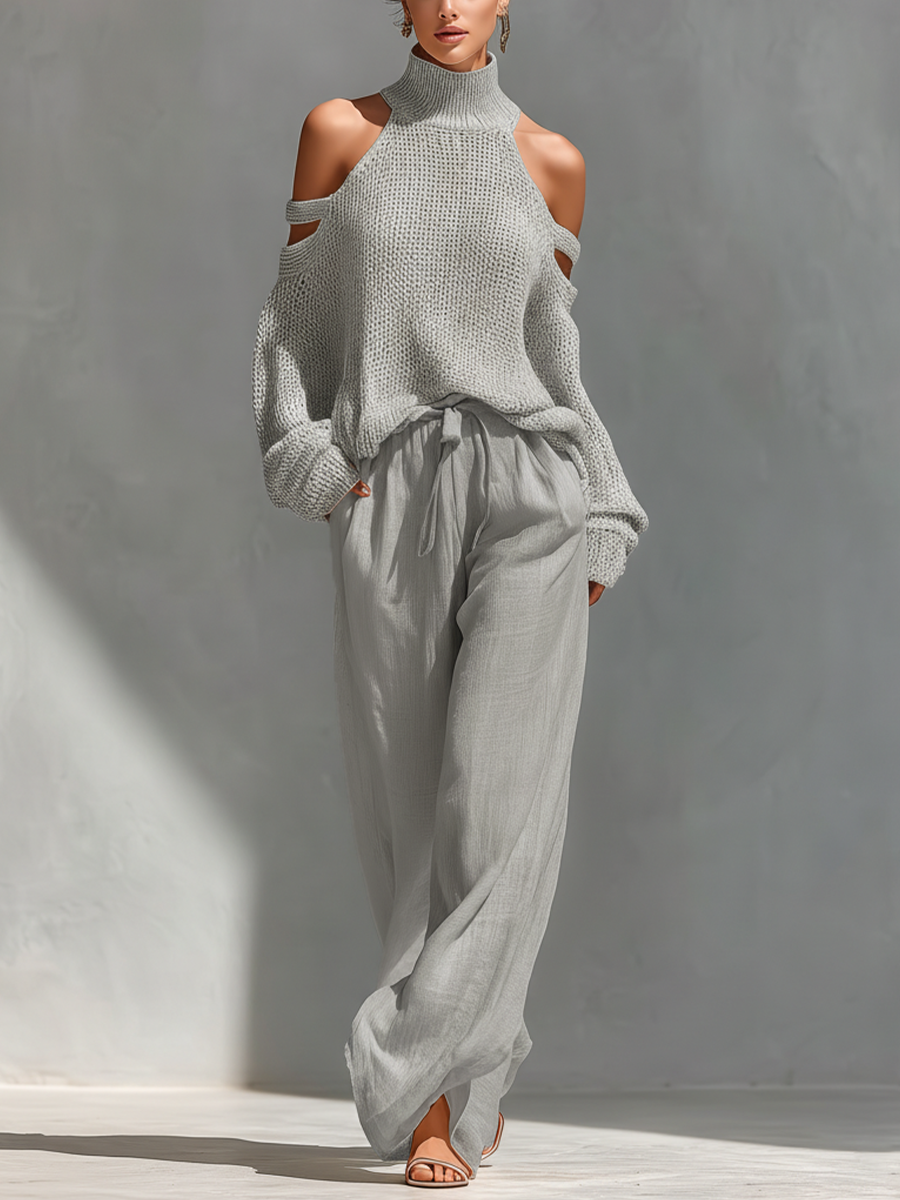 Sophie | Completo in Knit Beige