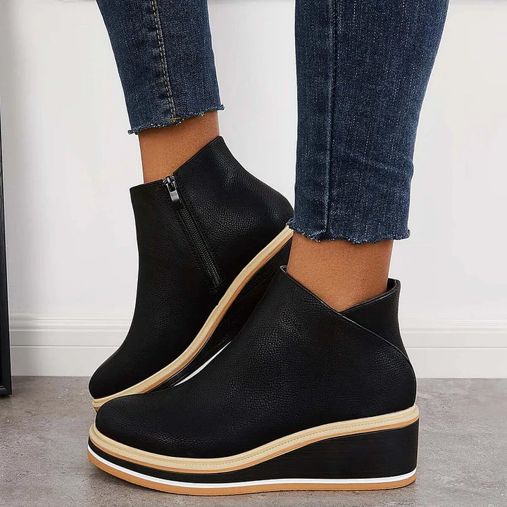 Marilena | Vegan Leather Ankle Boots - Helen & Olivia Manhattan