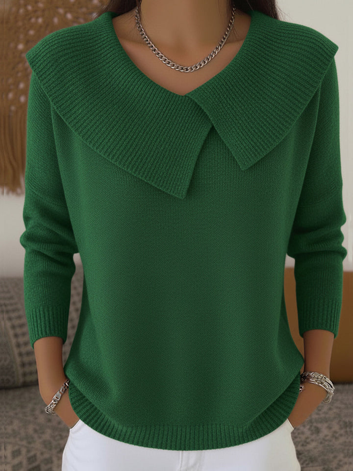 Sunnora | Wide Collar Sweater - 