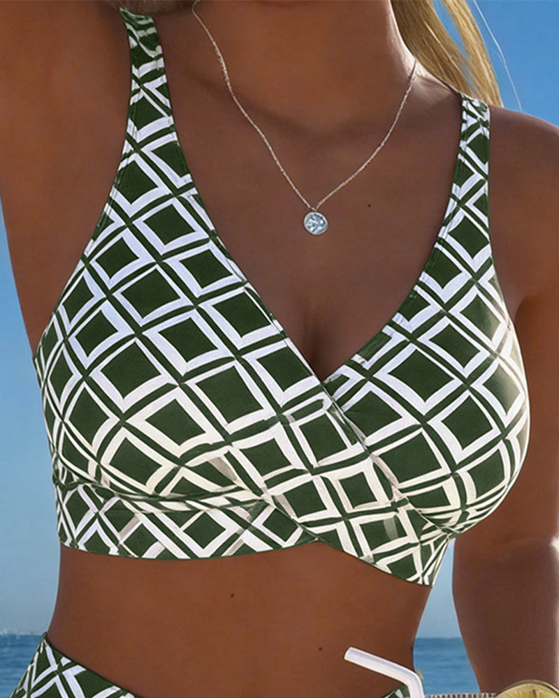 Naia | Diamond-Pattern Due Pezzi Bikini