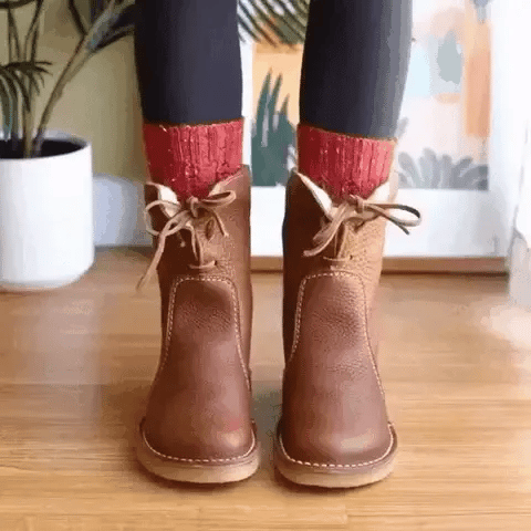 Meredith | Waterproof Wool Lined Leather Orthopaedic Snow Boots