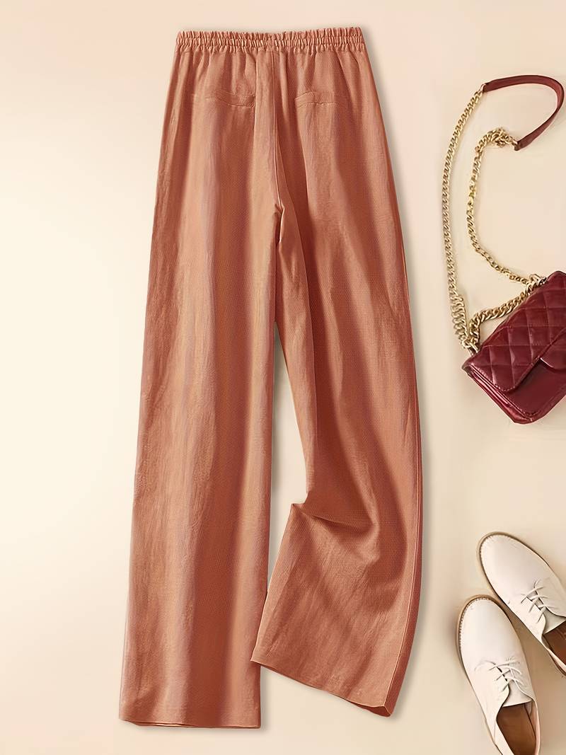 Therese | Easy Cropped Gamba Larga Drawstring Pants