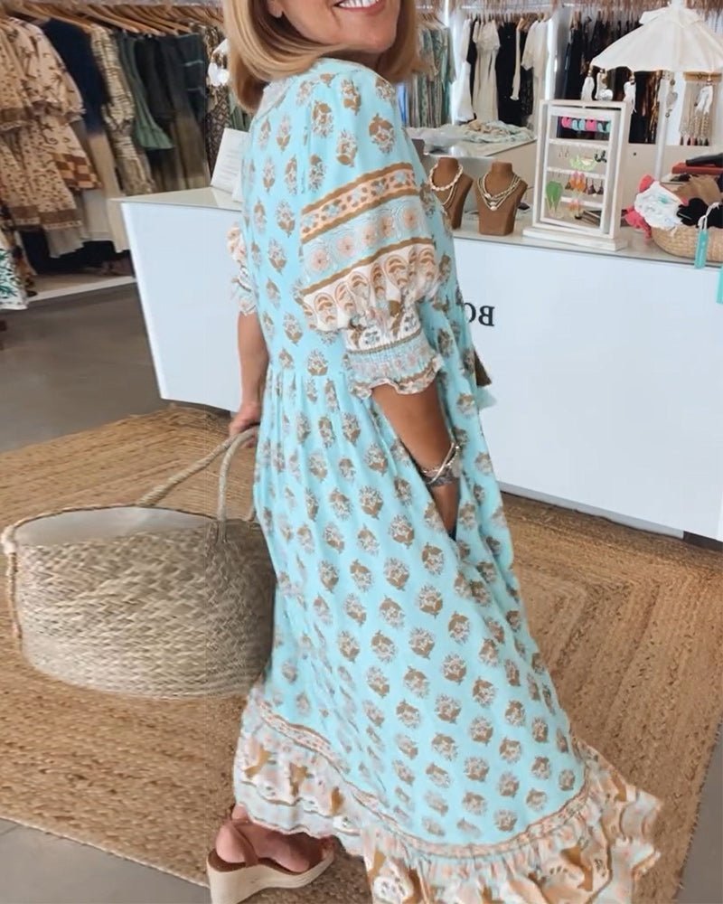 Mana | Dress Floral Chic V-Neck