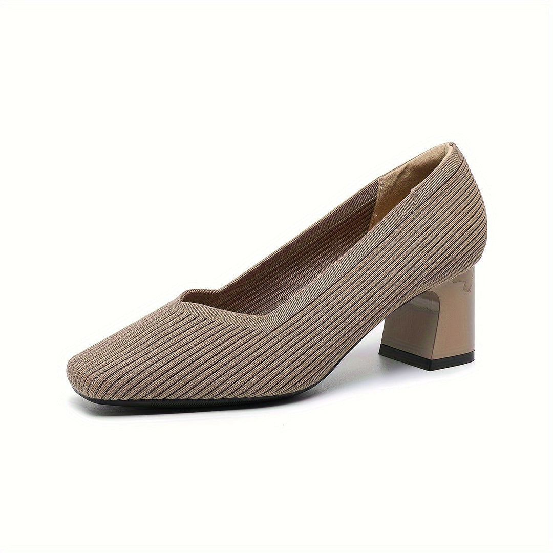 Marie | Comfortable Platform Heels with Classic Elegance - Dark Apricot