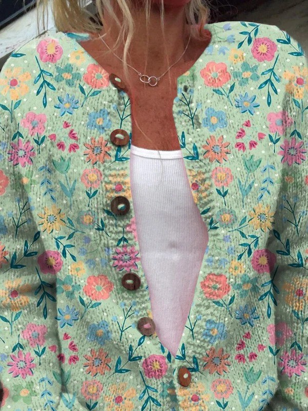 Foxfield | Women's Vintage Floral Cardigan - 