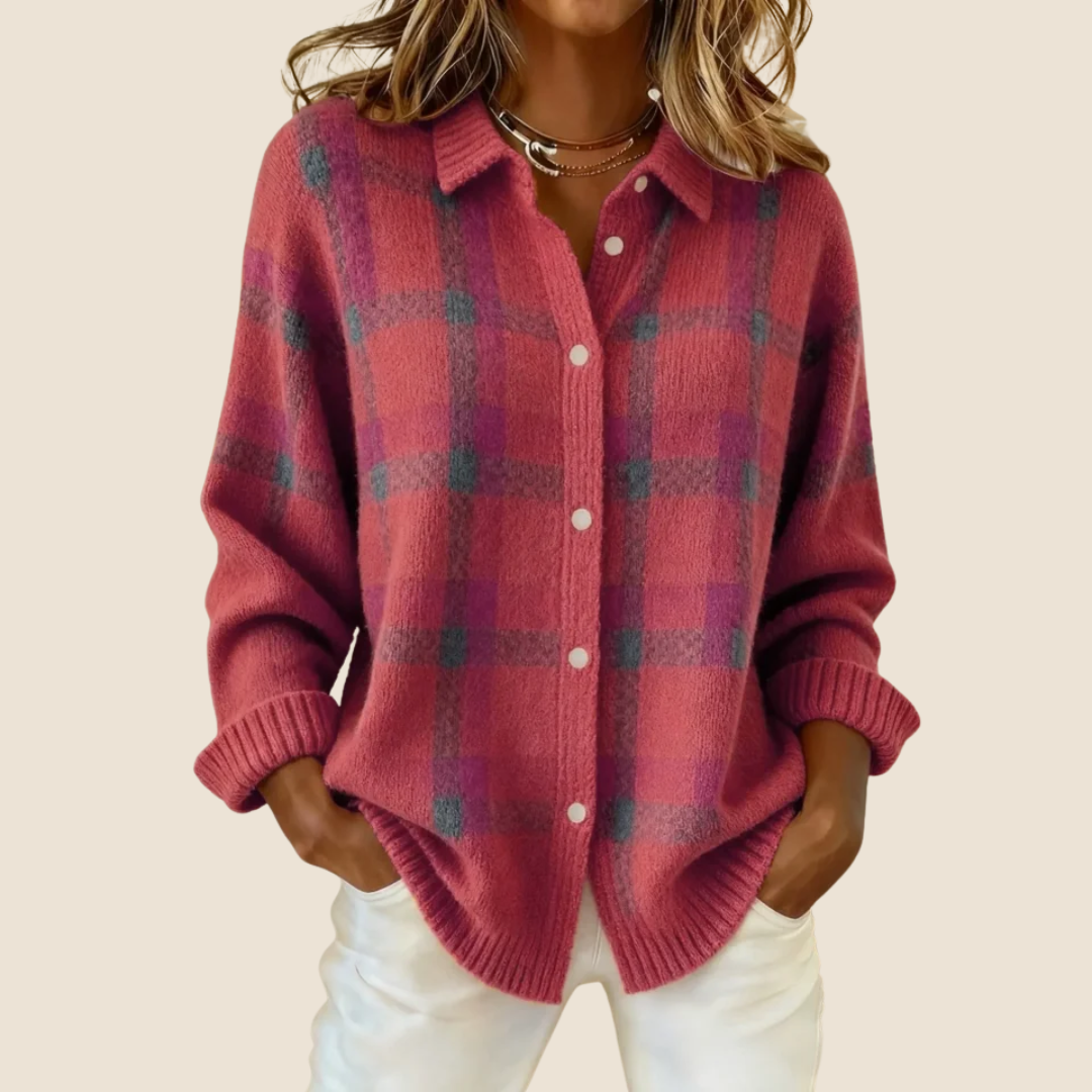 Autunna | Plaid Flannel Overshirt - Purple