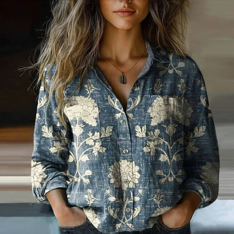 Lacey | Boho Printed Button Shirt
