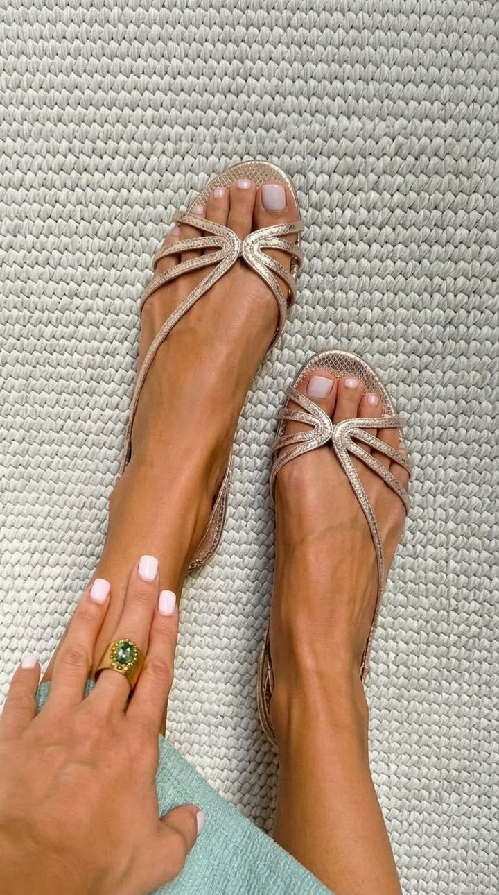 Genevra | Gold Summer Elegance Sandal