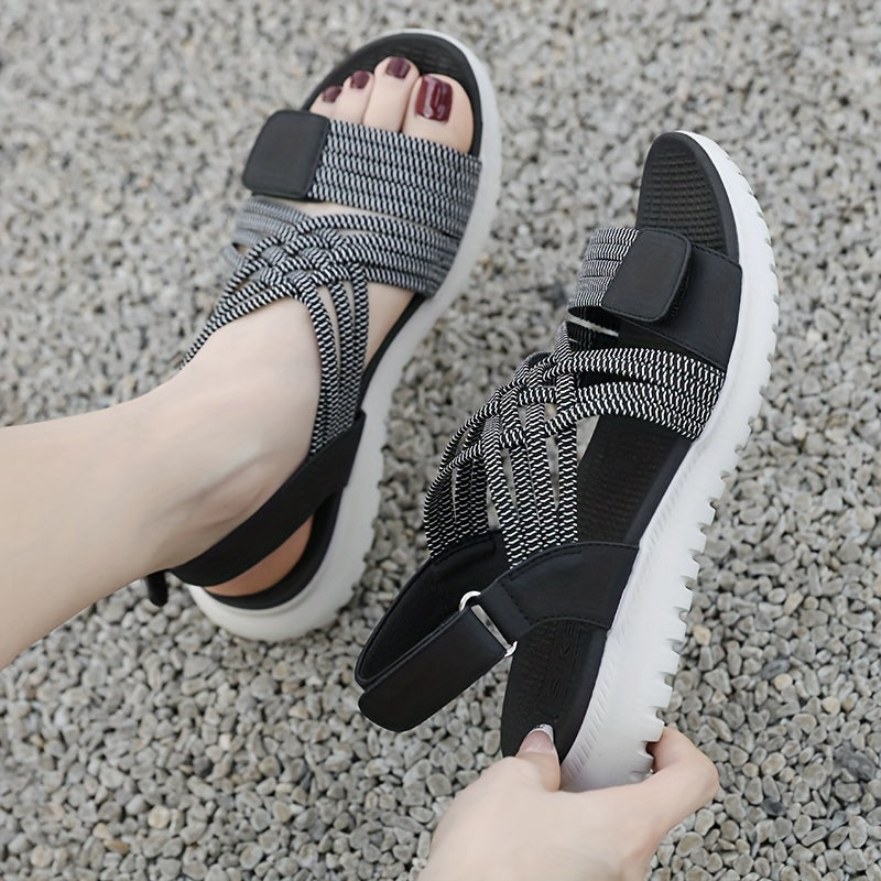 Soline | Sandals Sport-Chic A Sole Haute - Black
