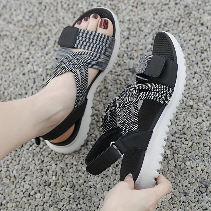 Soline | Sandals Sport-Chic A Sole Haute - Black