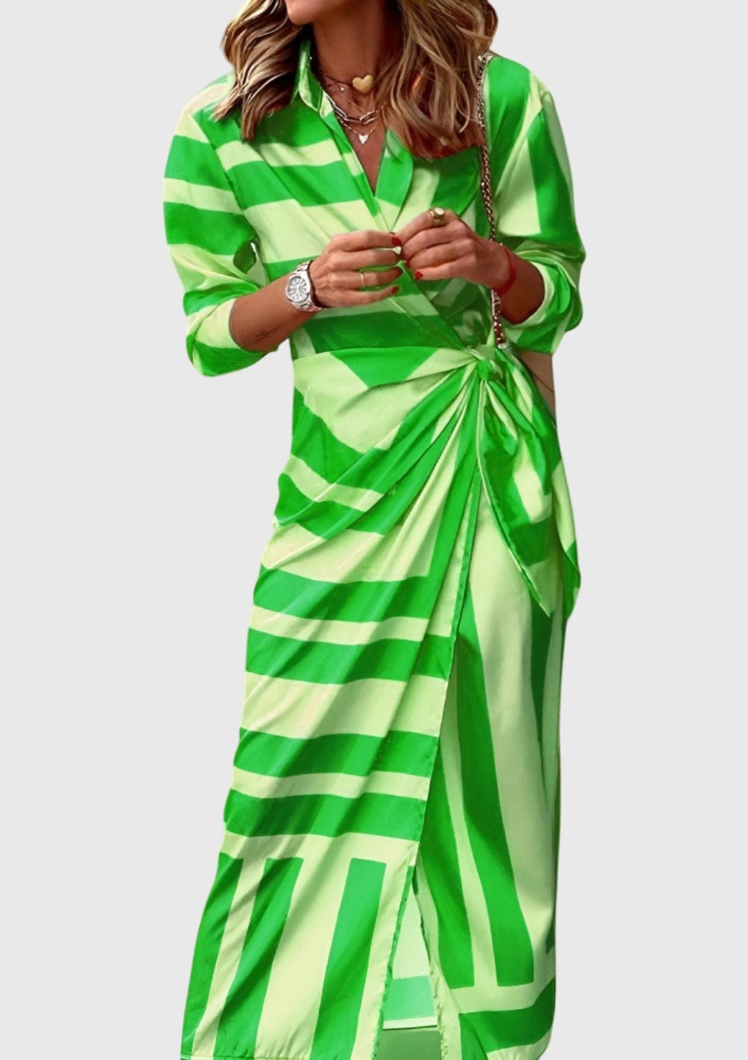 Everly | Elegant Wrap Dress with Stampa