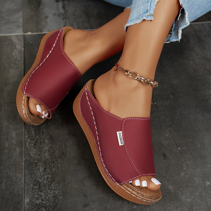 Isabelle | Mule Comfort Compensee - Brown