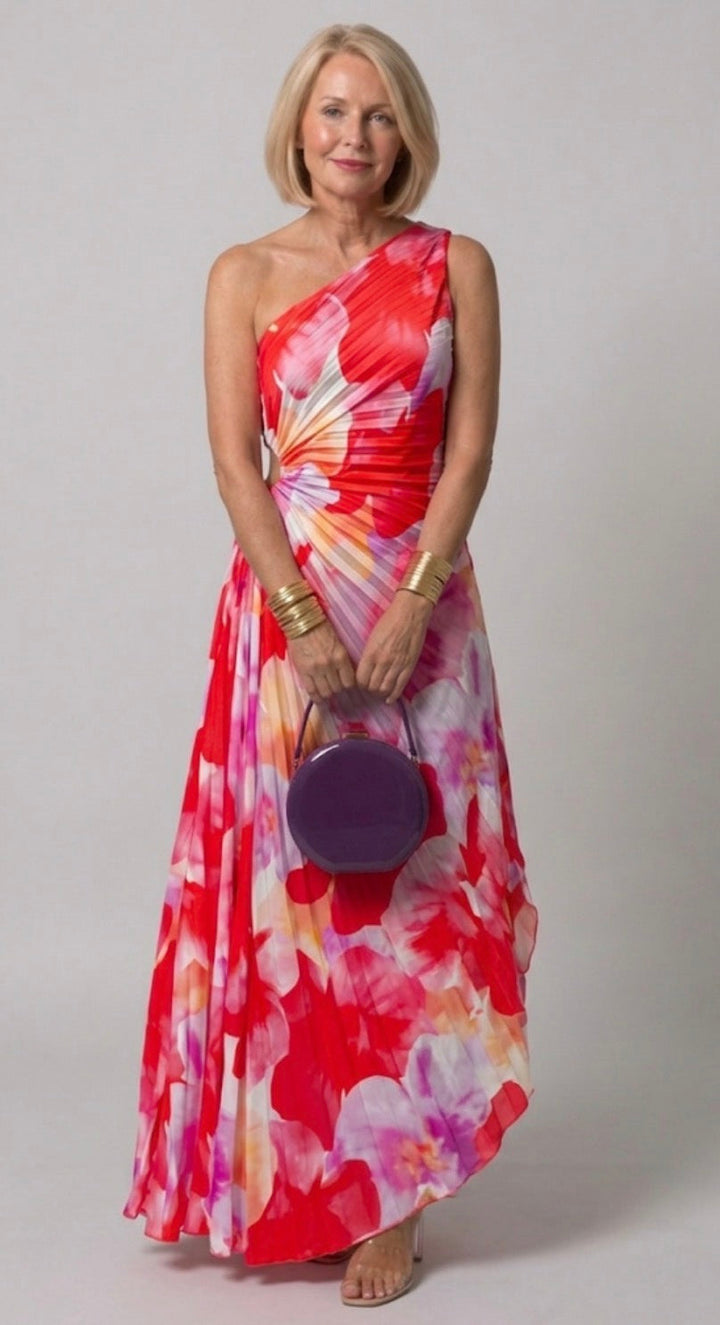 Vibrant Tropical Evening Dress