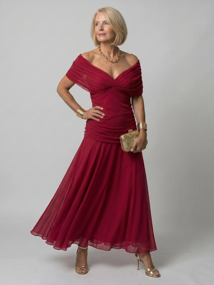 Zenaide | Off Shoulder Midi Dress