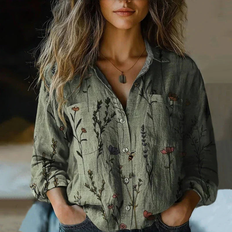 Lacey | Boho Printed Button Shirt