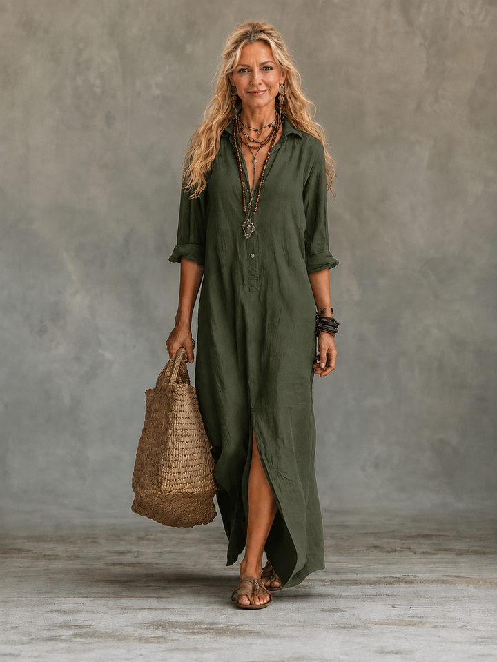 Vivienne | Button-Down Maxi Dress for Women