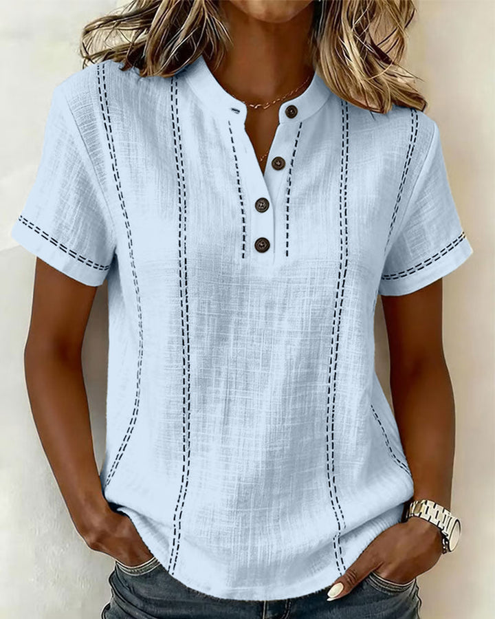 Linda | Casual Button V-Neck Knitstta