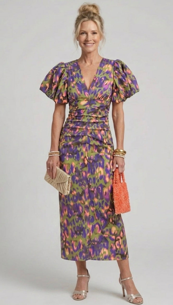 Dress with Puff Sleeves