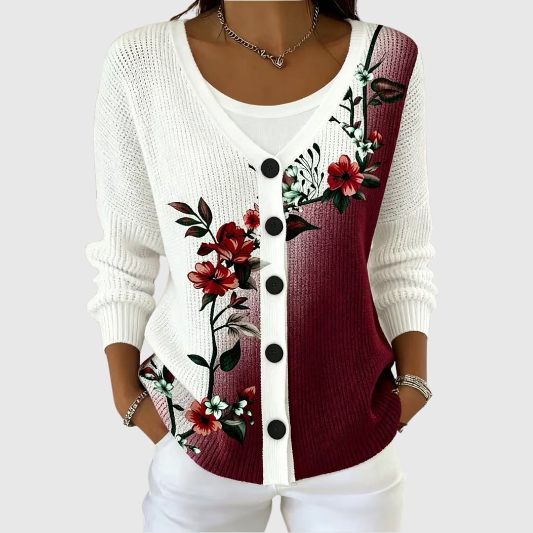 Incoronata | Button-Front Knit Cardigan - Helen & Olivia Manhattan