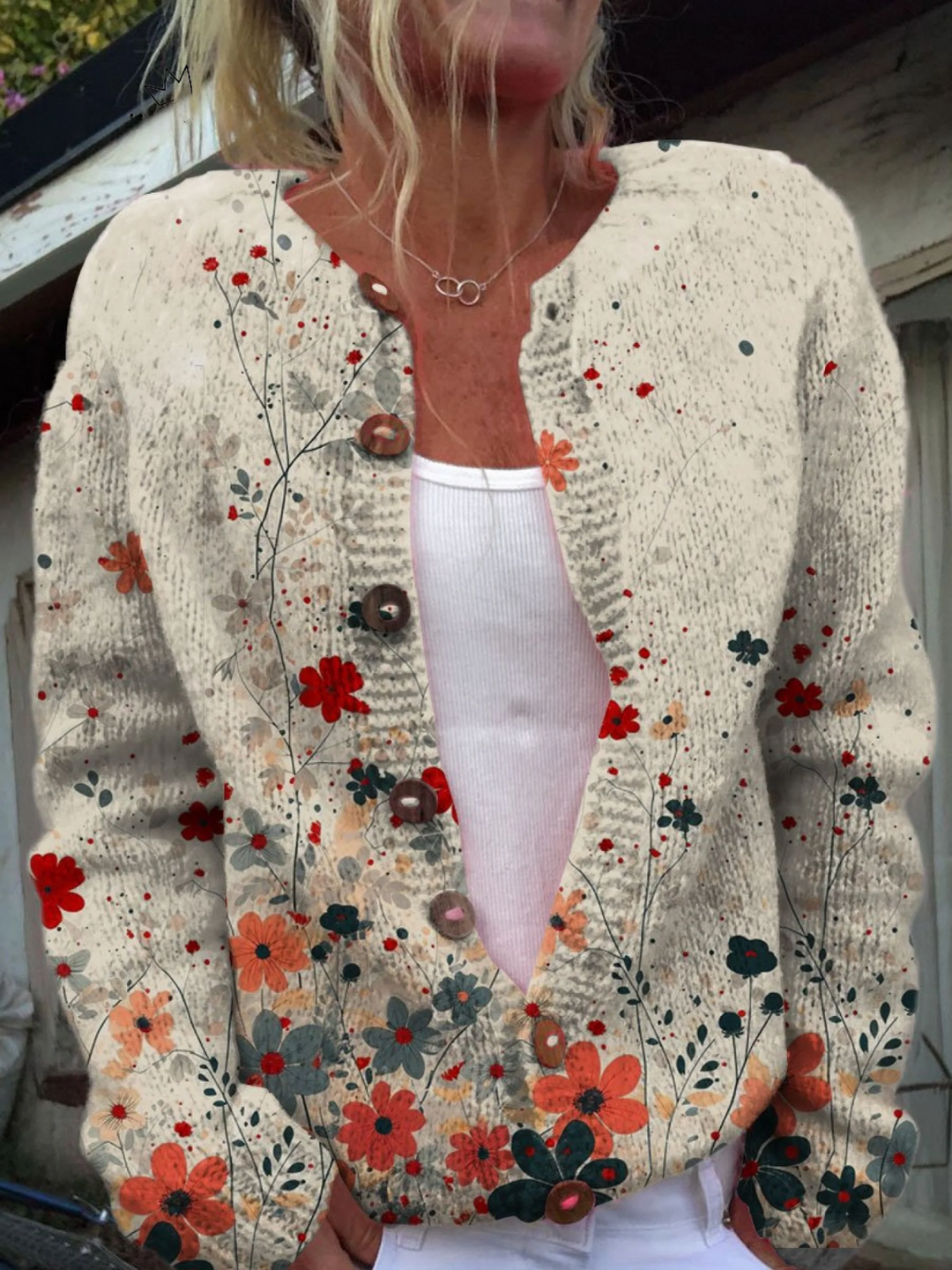Sabrina | Vintage Floral Knit Cardigan - 