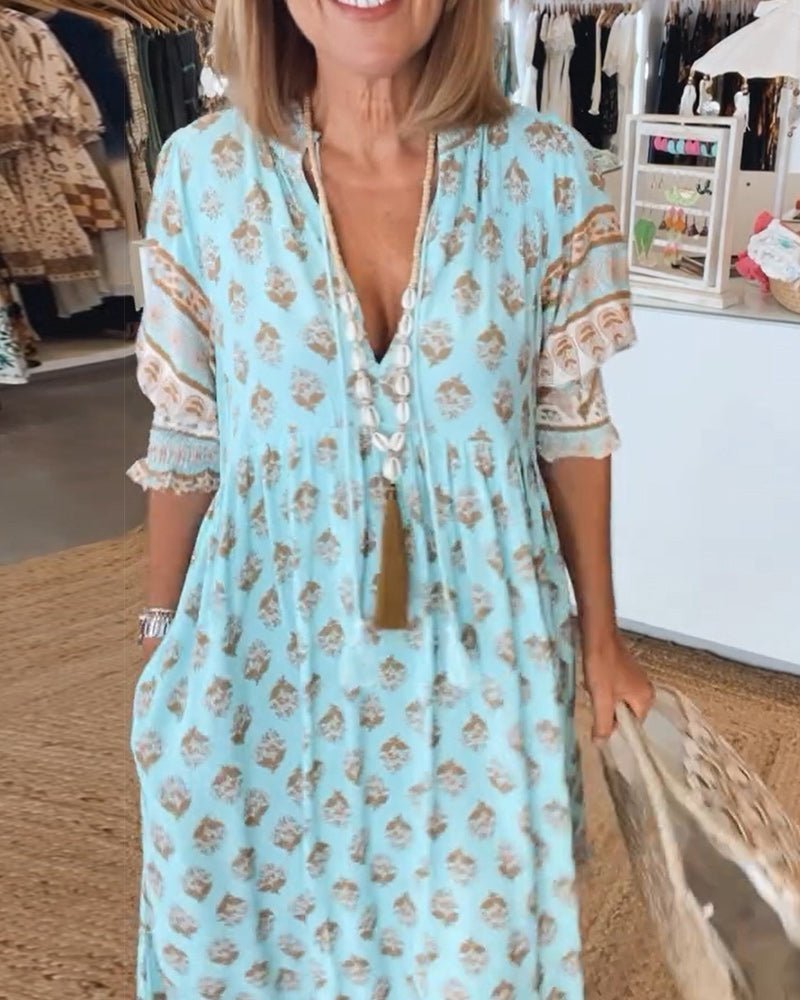 Mana | Dress Floral Chic V-Neck