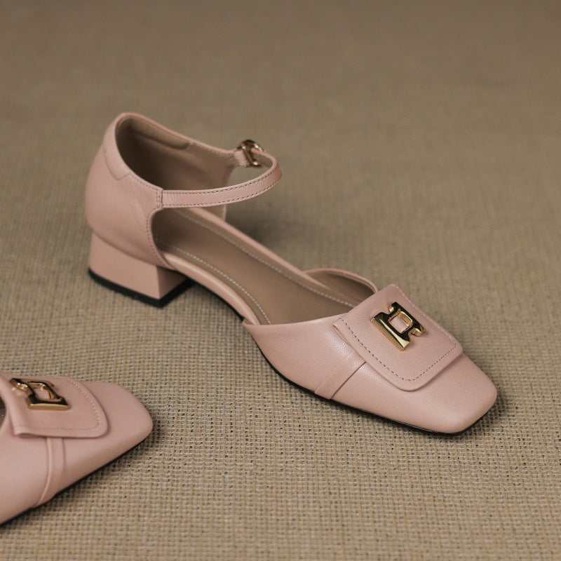 Aveline Buckle Leather Mary | Janes - 