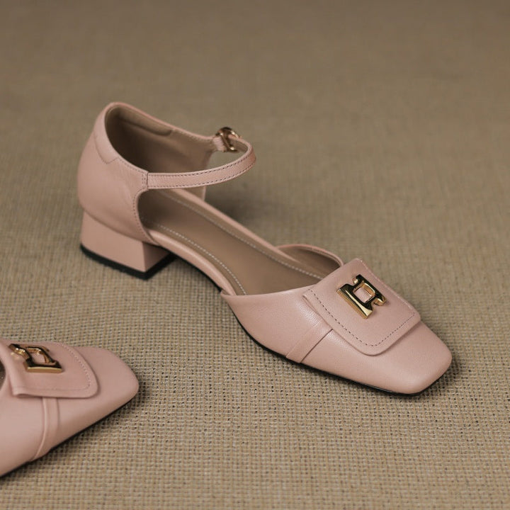 Aveline Buckle Leather Mary | Janes - 
